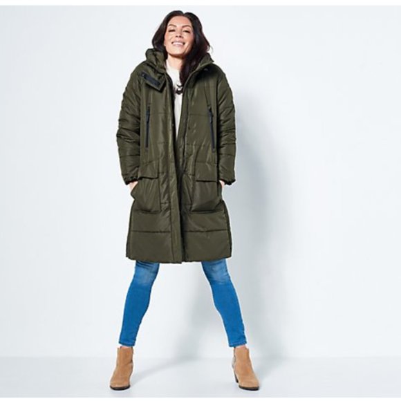 Susan Graver Jackets \u0026 Coats | Susan Graver Water Resistant Quilted Puffer Jacket with Hood Size 3X | Color: Green | Size: 3X | Poshwizard64's Closet